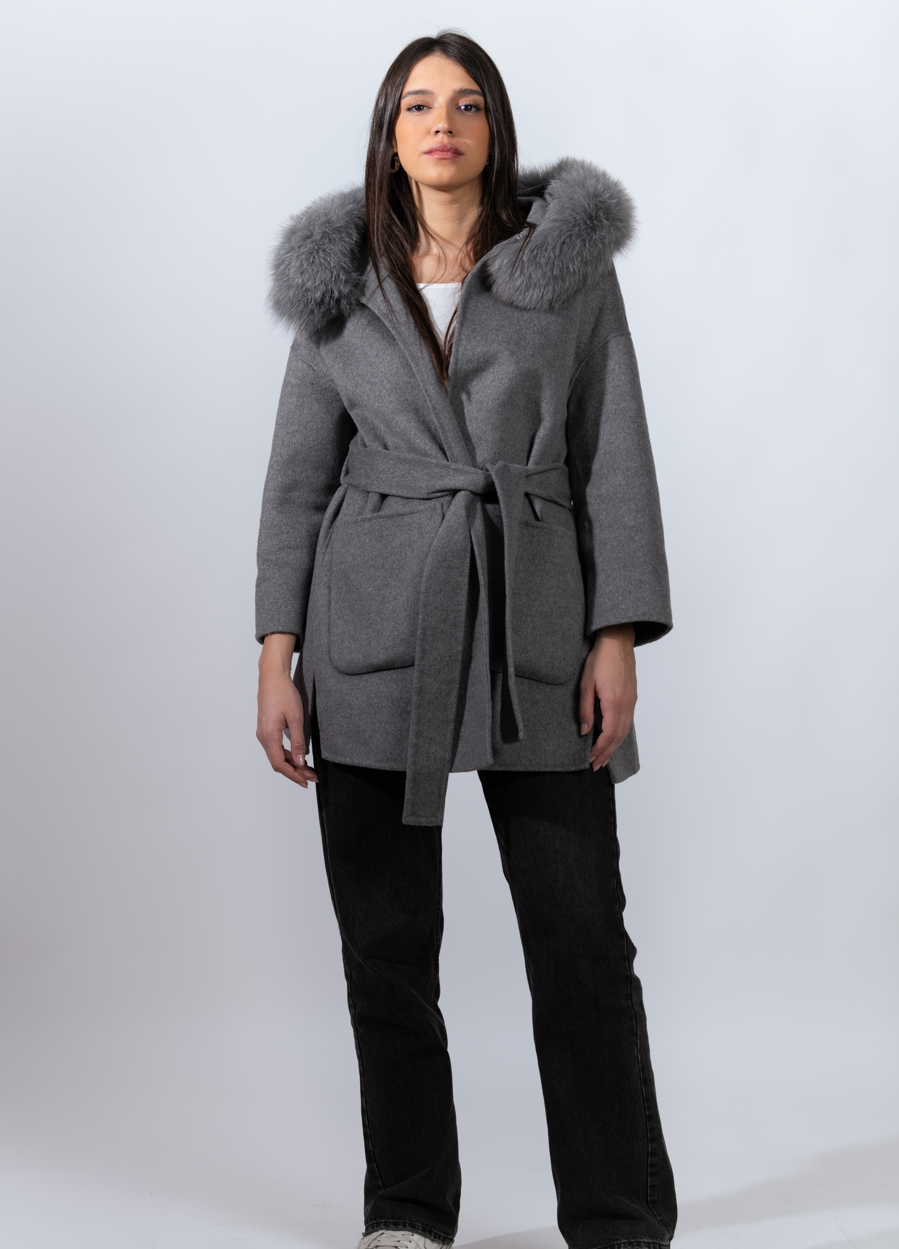 Grey St Germain Cashmere Coat