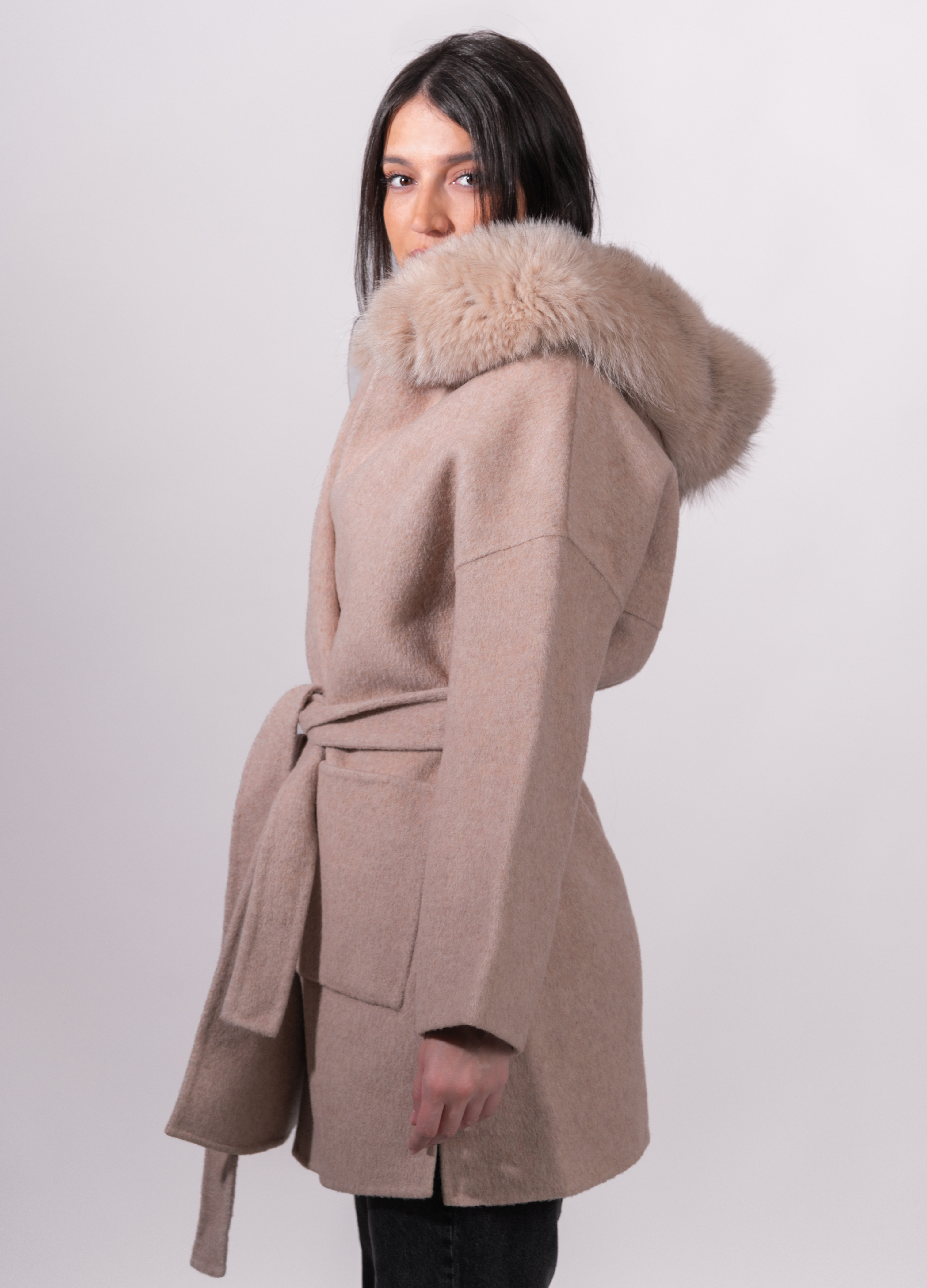 Beige St Germain Cashmere Coat