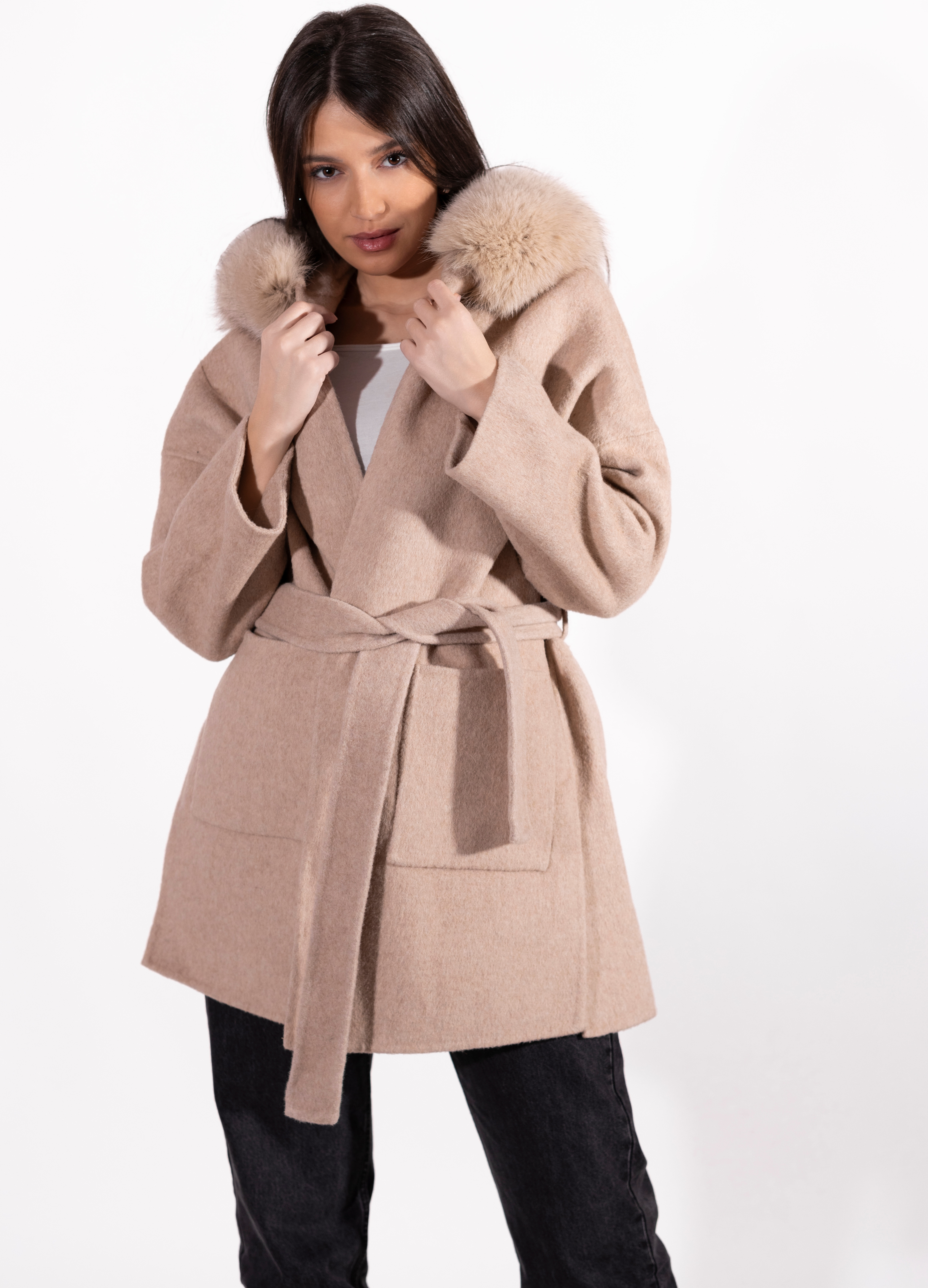 Beige St Germain Cashmere Coat