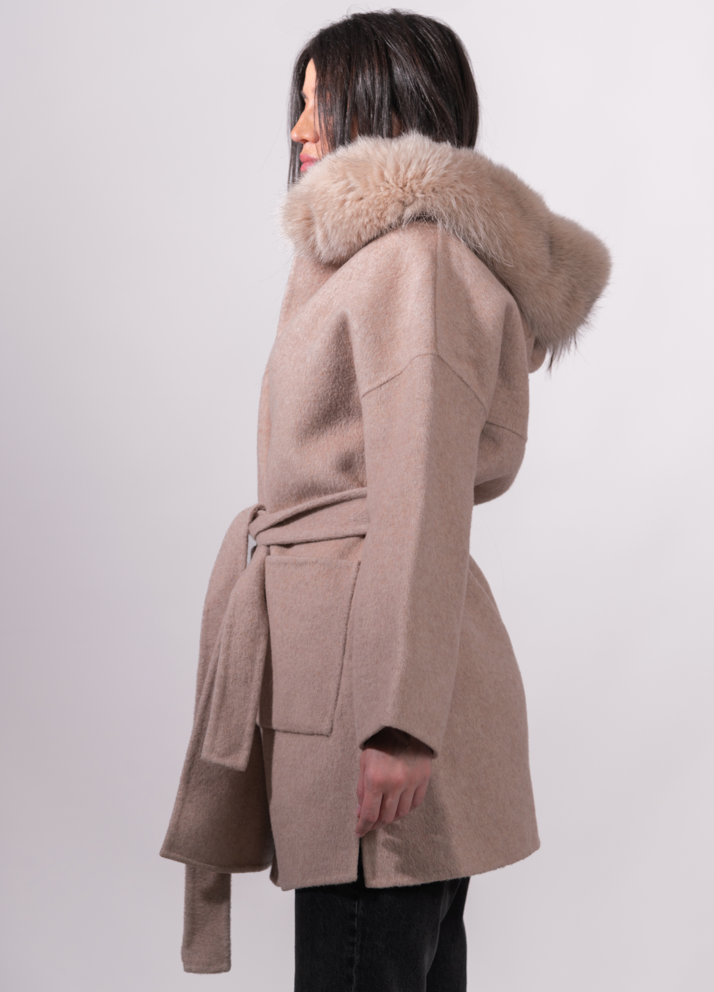 Beige St Germain Cashmere Coat