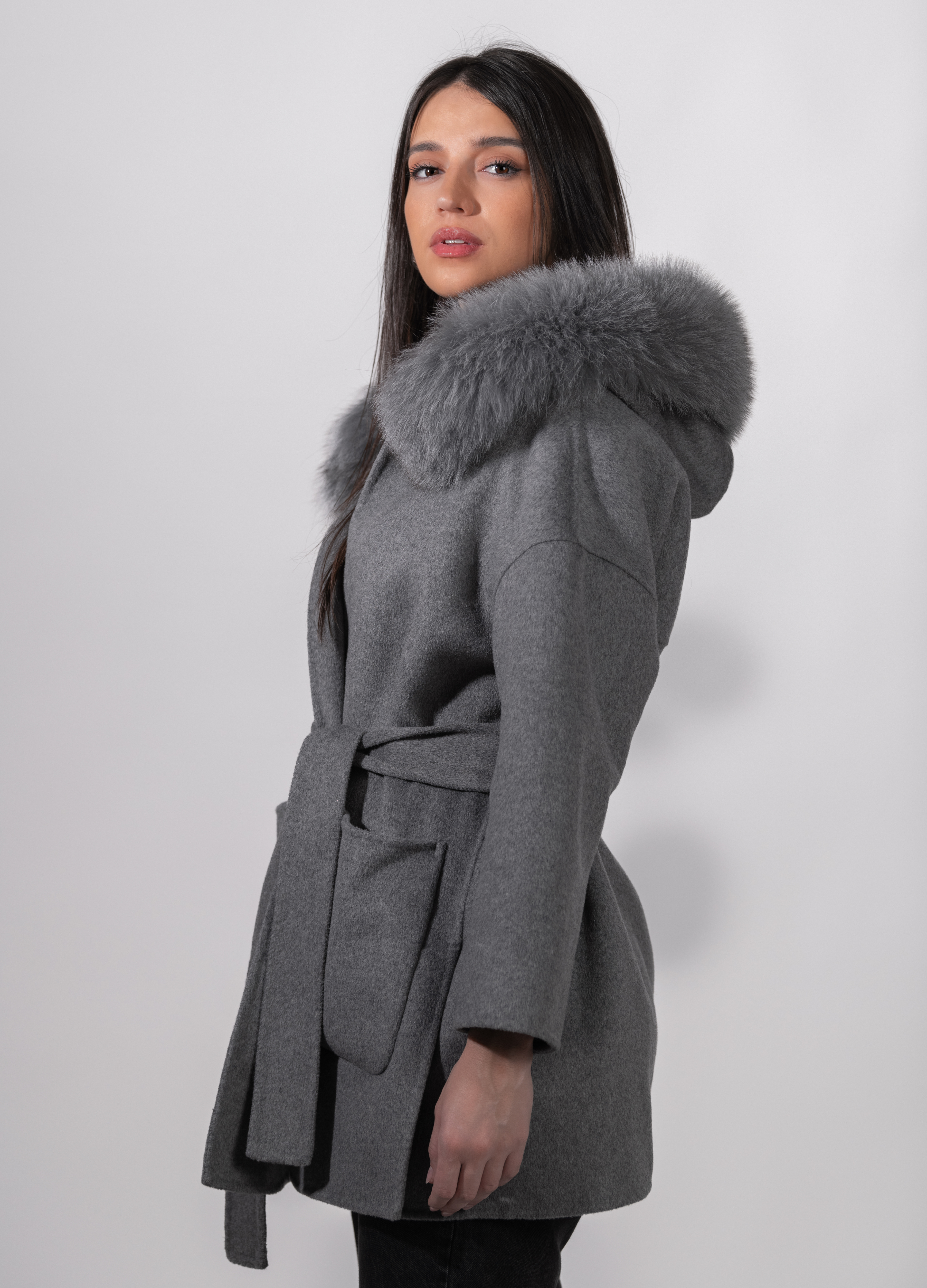 Grey St Germain Cashmere Coat