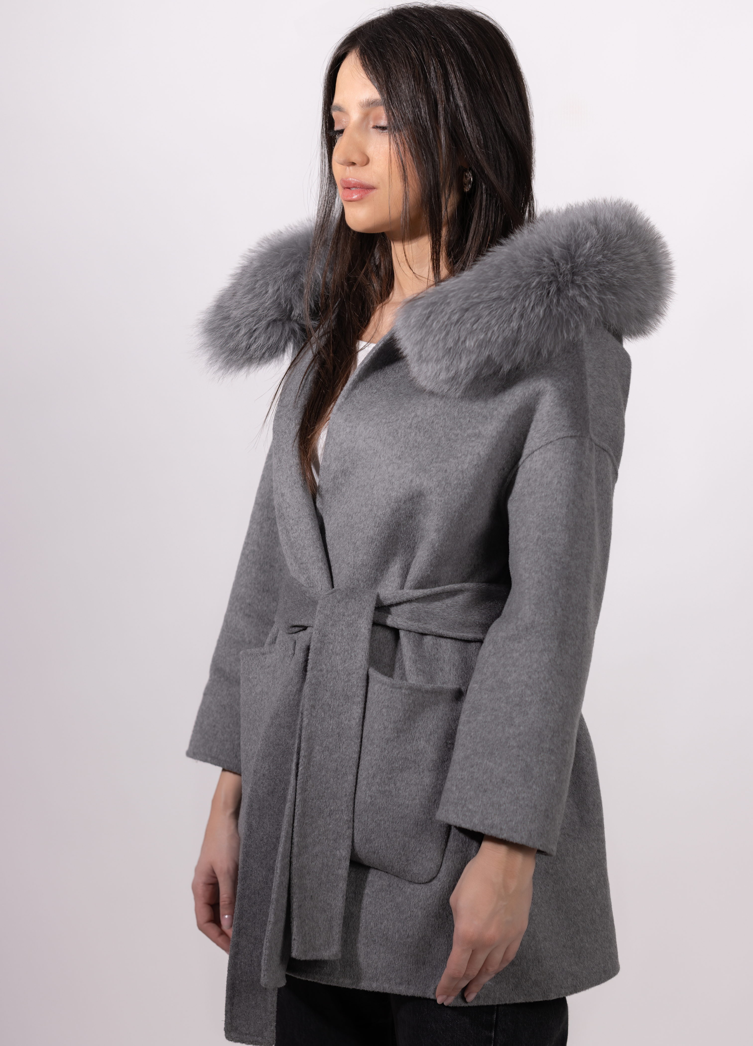 Grey St Germain Cashmere Coat