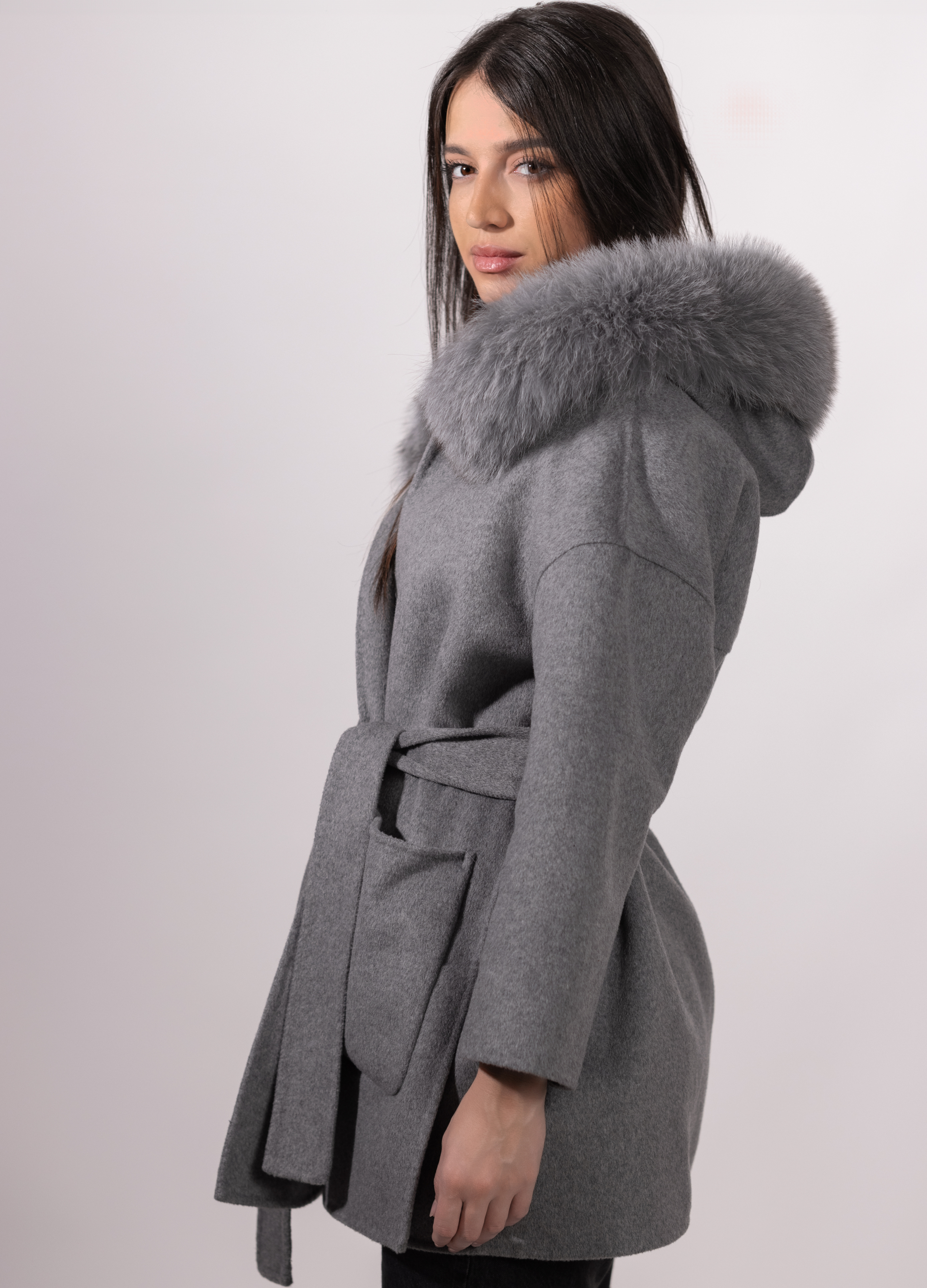 Grey St Germain Cashmere Coat