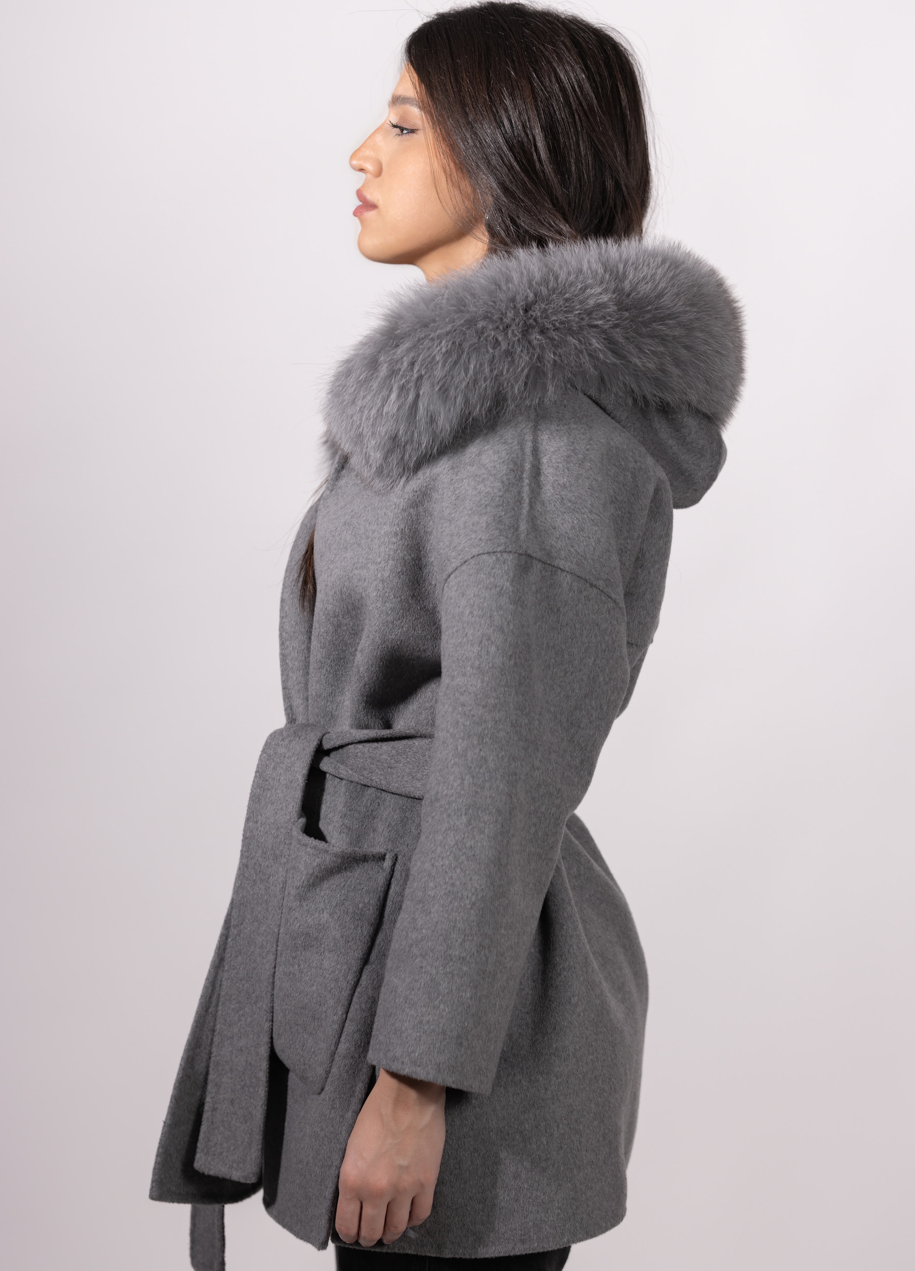 Grey St Germain Cashmere Coat