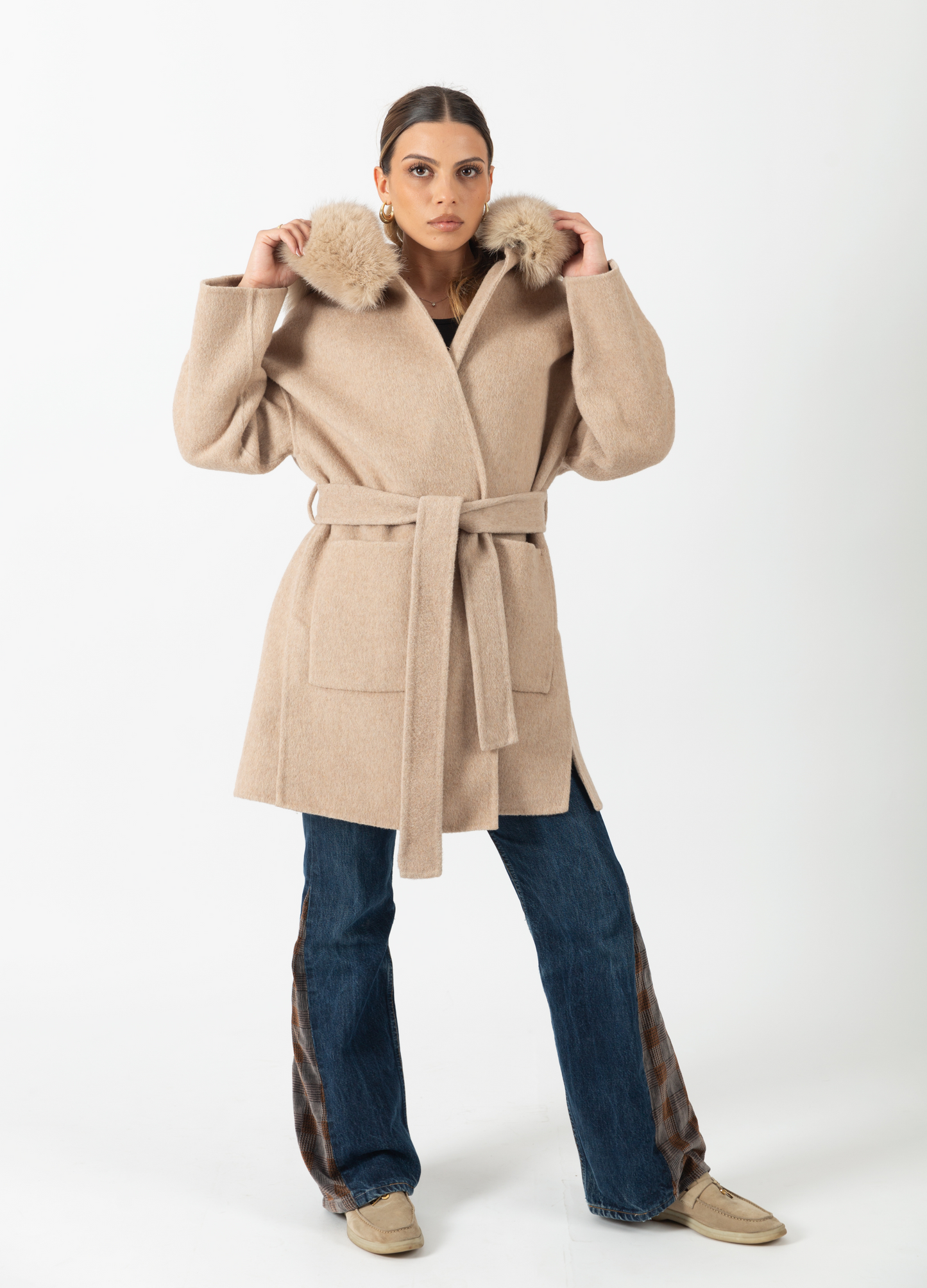 Beige St Germain Cashmere Coat