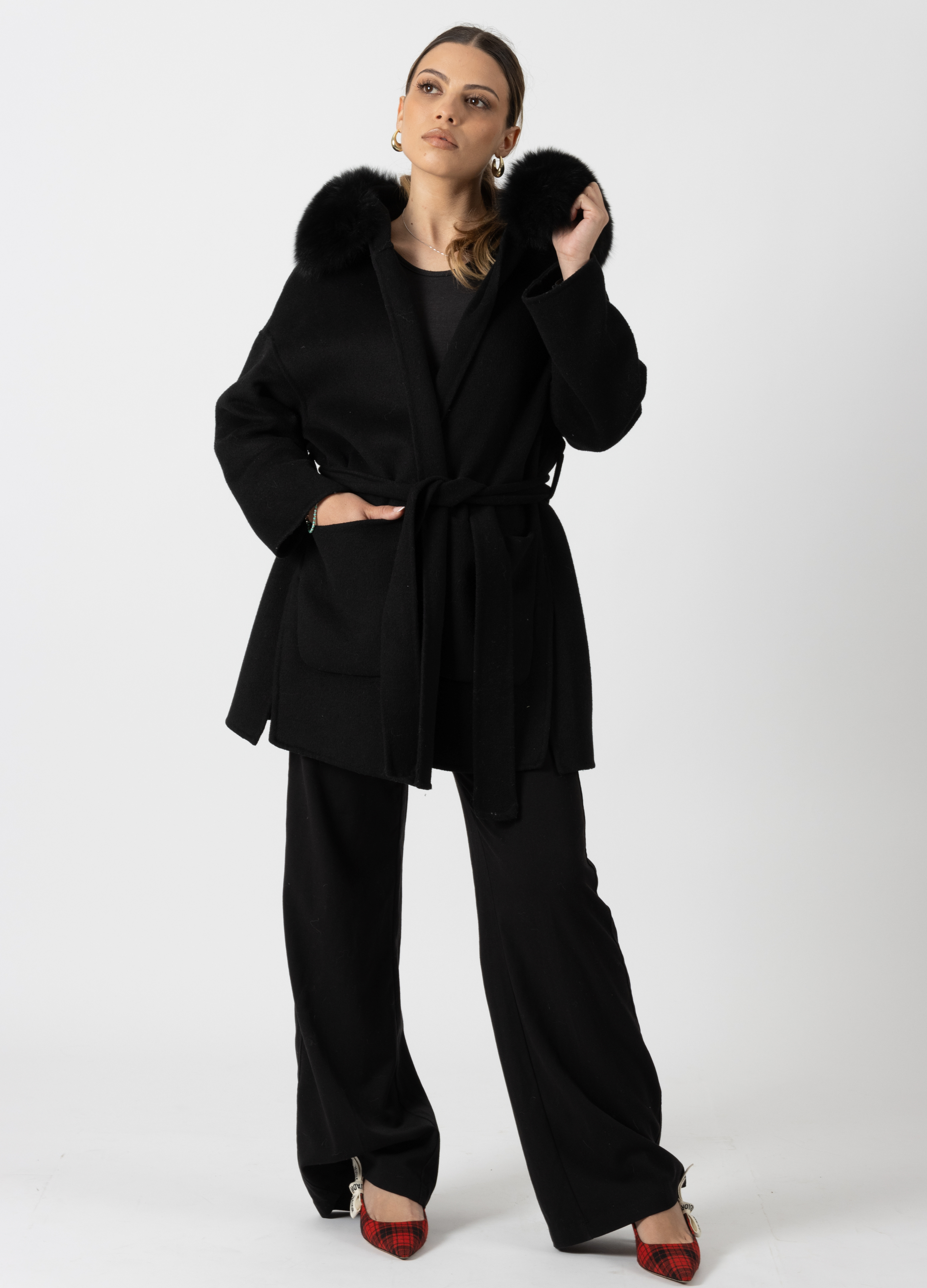 Black Trocadéro Cashmere Coat