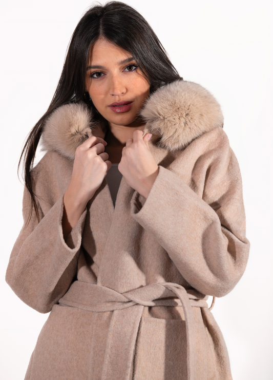 Beige St Germain Cashmere Coat